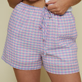 Topanga Gingham Shorts - Pink/Blue