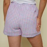 Topanga Gingham Shorts - Pink/Blue