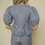 Topanga Gingham Shorts - Navy/White