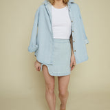 Zara Curved Hemline Mini Skirt
