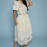 Lucille Eyelet Front Tie Top