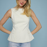Adelaide Cotton Front Pocket Top