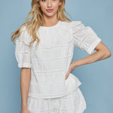 Bree Scalloped Collared Top