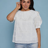 Bree Scalloped Collared Top