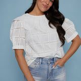 Bree Scalloped Collared Top