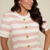 Melrose Striped Button Down Mini Dress