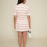 Melrose Striped Button Down Mini Dress