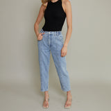 Mariah Black Ribbed Bodysuit