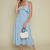 Allie Bow Halter Midi Dress