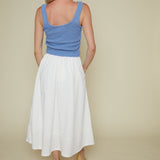 Dominique Banded Hem Midi Skirt