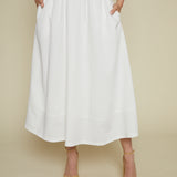 Dominique Banded Hem Midi Skirt