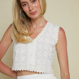 Lilibet Lace V-Neck Top