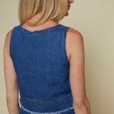 Darra Cropped Denim Top
