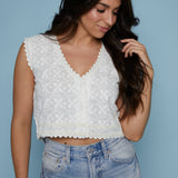 Lilibet Lace V-Neck Top