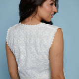 Lilibet Lace V-Neck Top