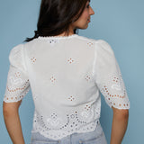 Laney Eyelet Front Tie Top