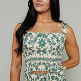 Deirdre Paisley Smocked Tank Top