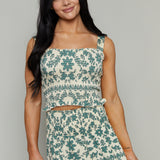 Deirdre Paisley Smocked Tank Top