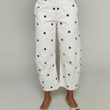 Janelle Strapless Denim Polkadot Pant Set