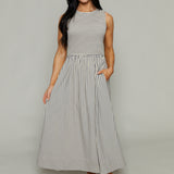 Marjorie Smocked Striped Maxi Dress