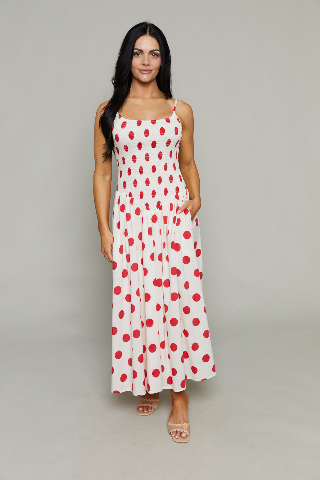 Sabine Polka Dot Midi Dress