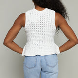 Justine Peplum Sweater Tank Top