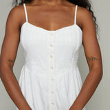 Millie Embroidered Linen Maxi Dress