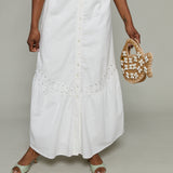 Millie Embroidered Linen Maxi Dress