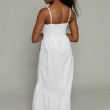 Millie Embroidered Linen Maxi Dress