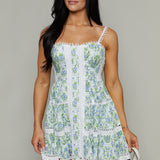 Kiley Floral Eyelet Mini Dress