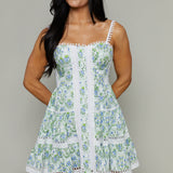 Kiley Floral Eyelet Mini Dress