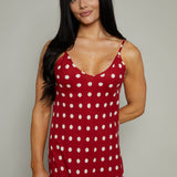 Gloria Polka Dot V-Neck Maxi Dress