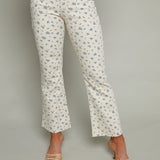Iya Cropped Floral Flare Jeans
