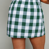 Melanie Gingham Mini Skirt