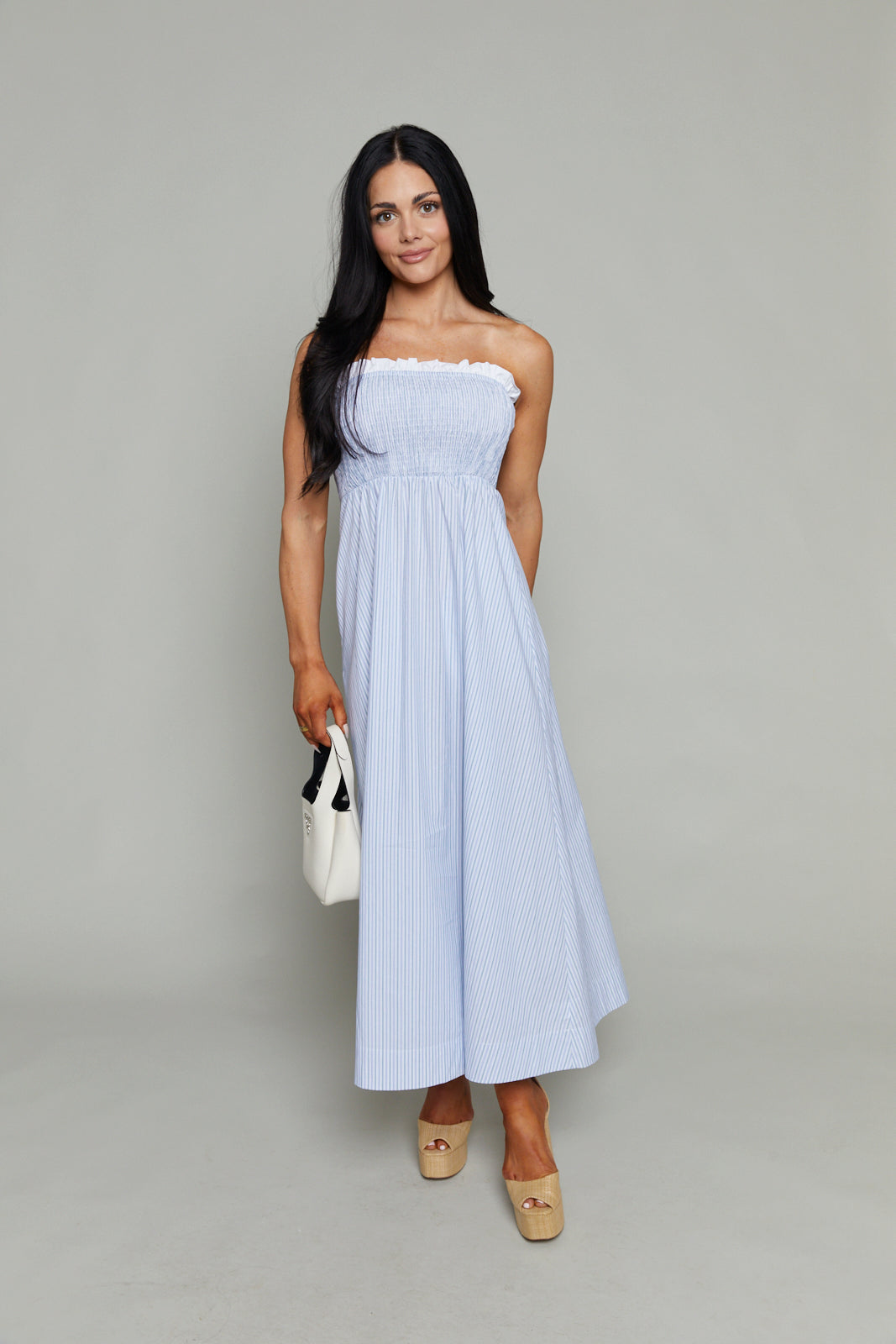 Amora Strapless Smocked Maxi Dress – No. 14