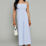 Amora Strapless Smocked Maxi Dress
