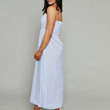 Amora Strapless Smocked Maxi Dress