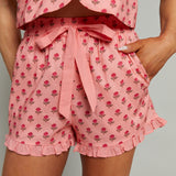 Cosette Rose Ruffle Shorts