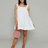 Marci Embroidered Mini Babydoll Dress