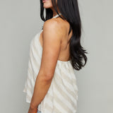 Carlene Striped Halter Tank Top