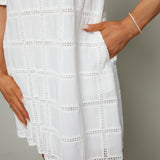 Dorthy Scalloped Crochet Mini Dress