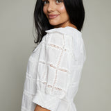 Dorthy Scalloped Crochet Mini Dress