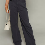Brooks High Rise Linen Bowed Wide Leg Pant - Bristol Black