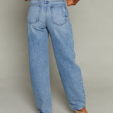 Blake High Rise Barrel Jeans - Blue Cloud