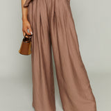 Alondra Crinkle Relaxed Wide Leg Pants