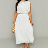 Briley Eyelet Crop Top - White