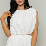 Briley Eyelet Crop Top - White