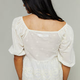 Larissa Embroidered Front Tie Top