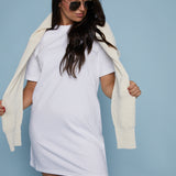 Wyatt Jersey Tee Mini Dress - White