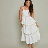 Sienna Scallop Rainbow Midi Dress